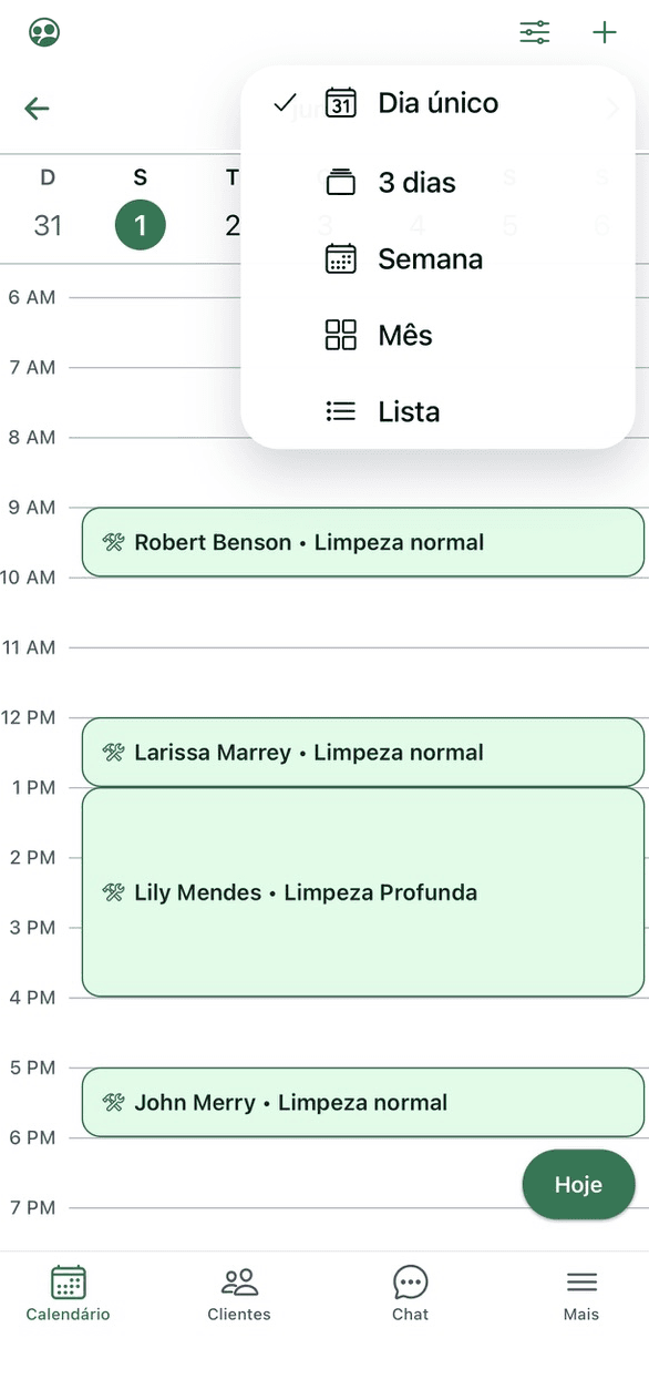 Mozin calendar in Portuguese